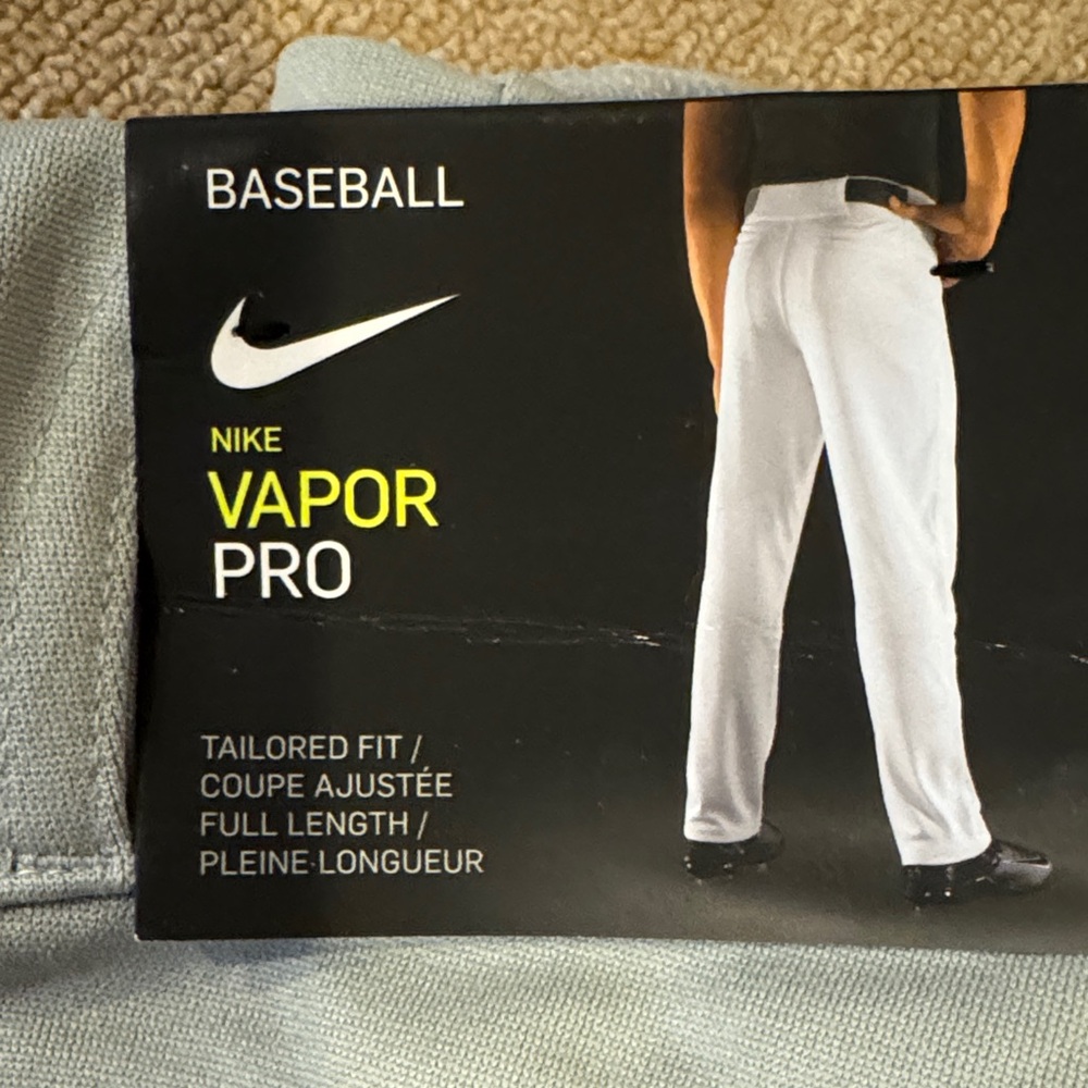 Nike Vapor Pro Light Gray Baseball Pants - Picture 4 of 7